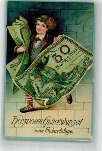 1908 Geburtstag Glückwunsch Kind SO 1102