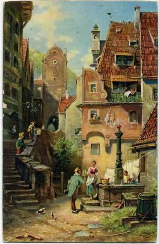 um 1910/20 -Der ewige Hochzeiter-, nach einem Gemälde,Stengel & Co