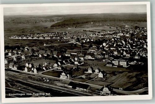 Sindelfingen 1939 Fliegeraufnahme Bahnhof