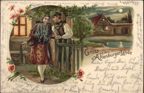 Tübingen, Gruß aus dem Altenberger Lande, Trachten,C. Jacobsen s Kunstanstalt