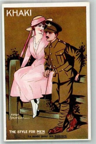 Karikatur Soldatenliebe Khaki Serie Nr. 1056 The Style for Men Spurgin, F. 1916 Künstlerkarte