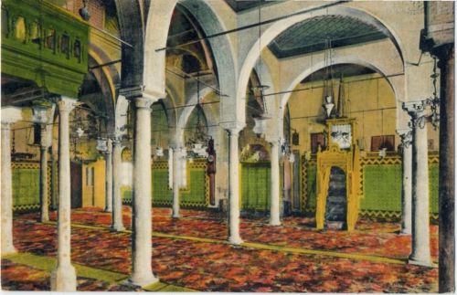 um 1920/40 Algerien, Innenraum der Moschee Sidi El Ketani