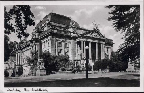 um 1950/60 Wiesbaden, Staatstheater,R. Konrady