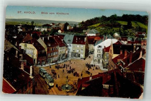 Saint-Avold Straßenbahn Geschäft Marktplatz Feldpost WK I Inf.Regt. 173