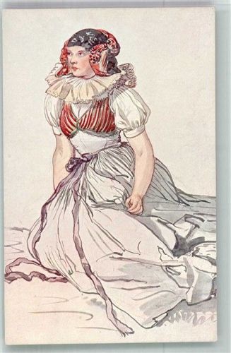 Nr. 48 Editeur Jedlicka sign. J. Manes : Jeune fille de Hanna