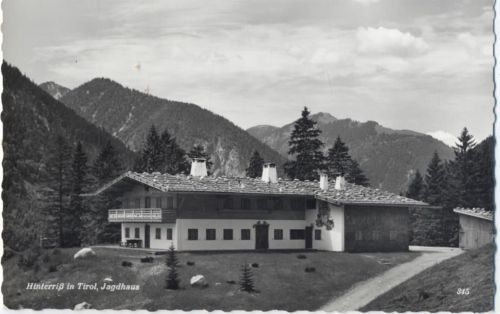 um 1950/60 Hinterriss/Tirol, Österreich, : Jagdhaus, Alpengasthof Eng (), Foto-Ak Nr. 345,Tiroler Kunstverlag AKU2