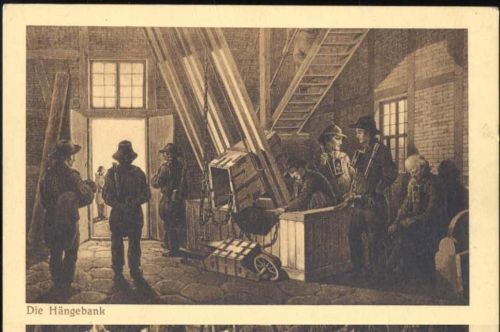 um 1913 -Die Hängebank-, Entladestelle des Förderguts,A. Heinicke