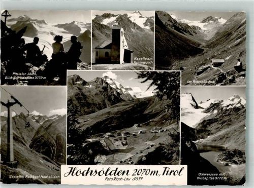 Sölden 1961 Seilbahn Kapelle Rotkogljoch Foto Risch-Lau