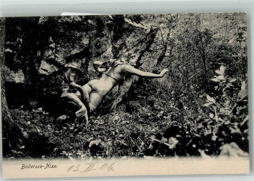 Grainau 1906 Badersee-Nixe Fotograf Johannes