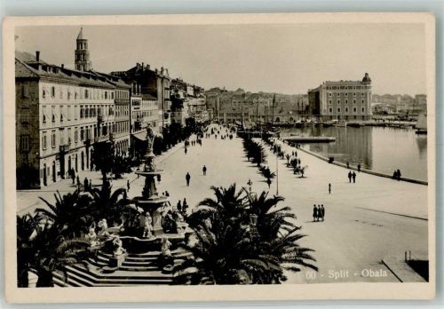Split 1931 Hafen Straße Denkmal