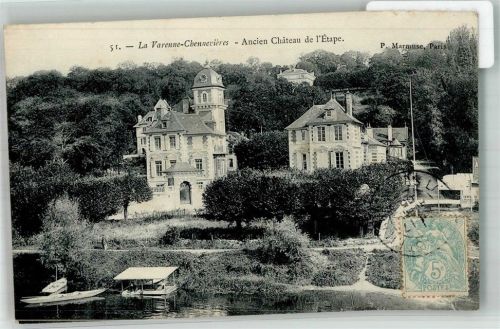 Chennevieres-sur-Marne Schloss Ancien Château de l´Étape Marke bildseitig