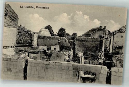 08300 Le Chatelet-sur-Retourne Foto AK Trümmer WK I