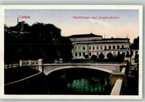 Guben Jungfernbrücke Stadttheater
