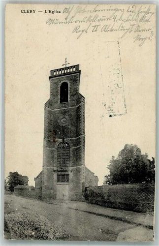 Clery-sur-Somme Kirche Feldpost WK I II. Inf.-Di.