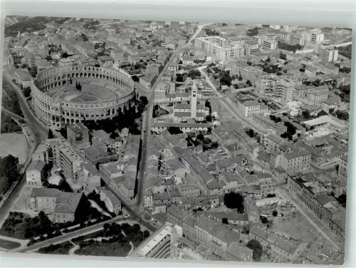 Pula 1964 Fliegeraufnahme Arena