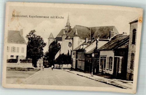 Montcornet 1915 Feldpost WK I Nr. 80 Kirche Kapellenstrasse