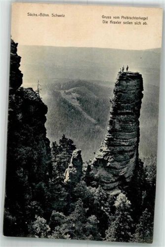 Hrensko Säschs.-Böhm.Schweiz Bergsteiger Prebischtorkogel