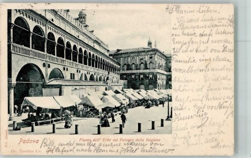 Padova 1899 Marktszene Piazza della Erbe Palazzo della Ragione
