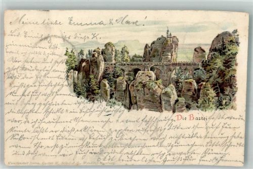 Rathen Kurort 1899 Bastei