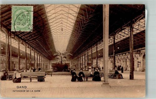 Gand Bahnhof innen Marke bildseitig