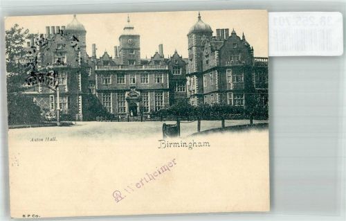 Birmingham 1898 Foto AK Aston Hall