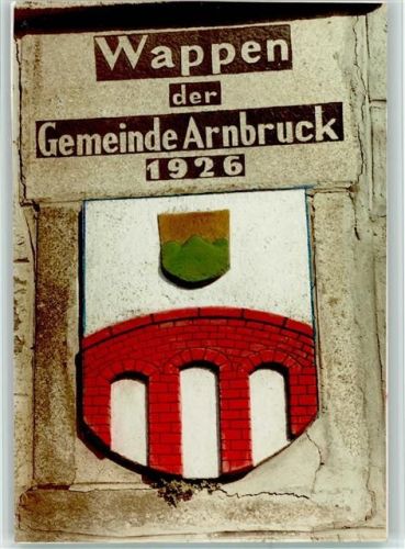 Arnbruck Wappen im Stein gemeisselt