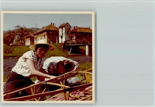Hausen Foto Pfingsten 1958 Kanupartie auf der Wiese
