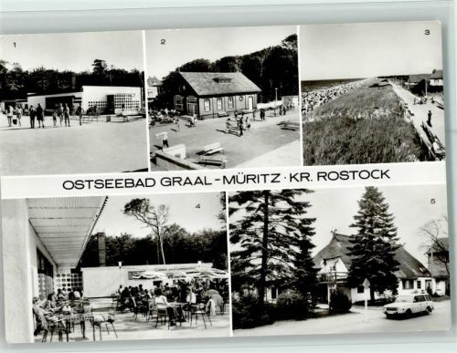 Graal-Müritz Broiler-Gaststätte Milchbar Seestern Strandpromenade Broiler-Gaststätte-Terrasse Teilansicht