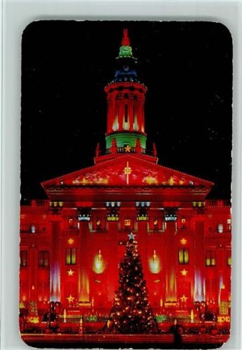 Denver Nachtaufnahme Weihnachtsbaum County Building