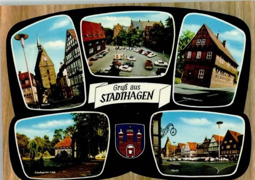 Stadthagen Kirche Schloß Heimatmuseum Stadtgarten-Cafe Marktplatz