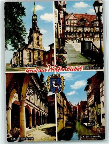 Wolfenbüttel St. Marienkirche Stadtmarkt Schloß-Innenhof Klein-Venedig