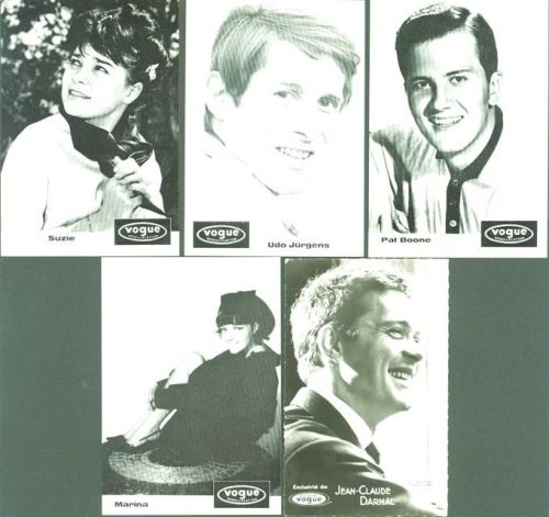 Musiker Vogue Schallplatten Reklame Lot mit 5 AK ; beste Erhaltung