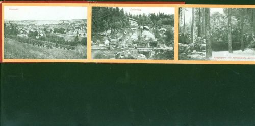 Fichtelgebirge Leporello mit 30 Ansichten (AK größe) in Original Mappe; überwiegend gute Erhaltung