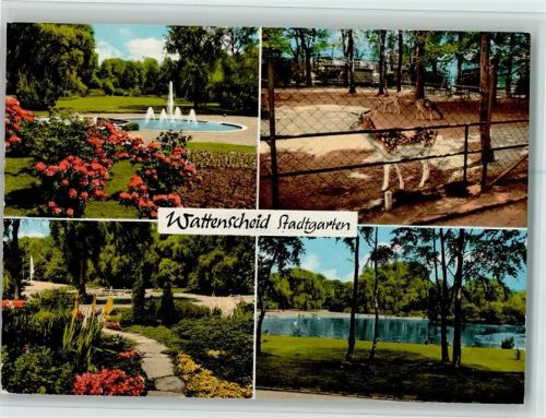 Wattenscheid Stadtgarten Springbrunnen Rehe 4-Bildaufnahme