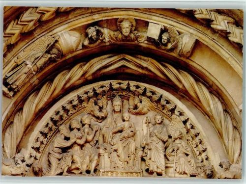 Freiberg Dom St. Marien Tympanon und Archivolten der Goldenen Pforte