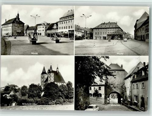 Geithain Markt Nikolaikirche Untertor 4-Bildaufnahme