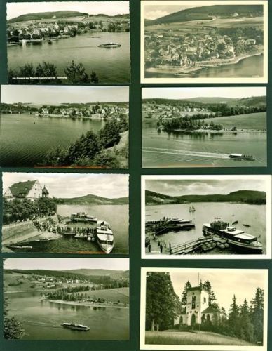 Saalburg viel Stausee Lot mit 13 AK, ca. 1949-1956: gute Erhaltung, wenige gelaufen