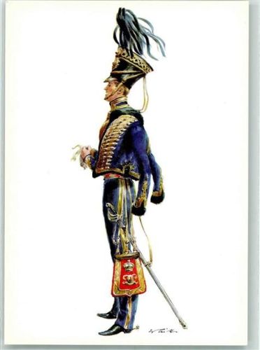 Königreich England 1850 The 7th or Queens Own Hussars Offizier sign W. Tritt