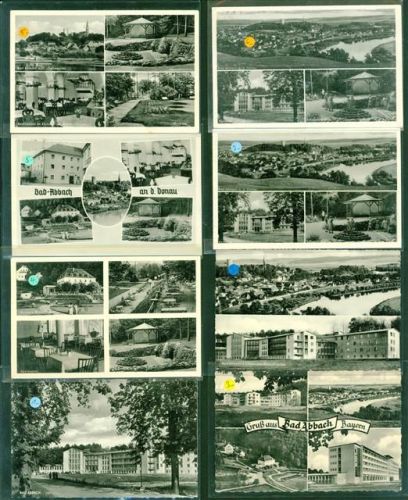 Bad Abbach Überwiegend Kurhaus/Kurpark Lot mit 48 AK, ca. 1950-1970 sehr wenige danach; gute Erhaltung, größtenteils gelaufen