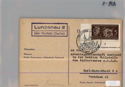 Lunzenau Landpoststempel