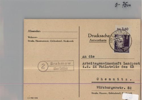 Brahmow Landpoststempel