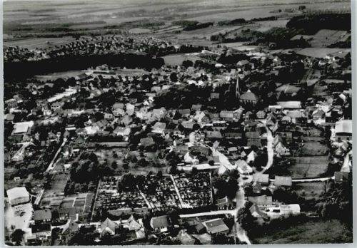 Harsefeld Fliegeraufnahme Gesamtansicht Haus Baum Feld