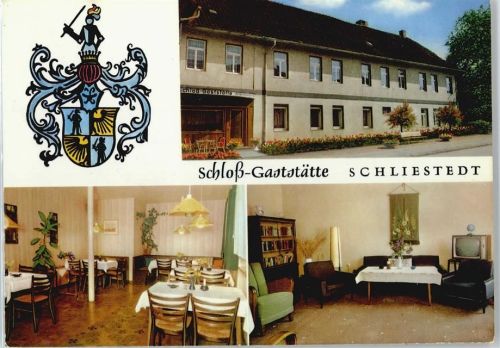 Schöppenstedt Gaststätte Schliestedt Tisch Stuhl Wappen