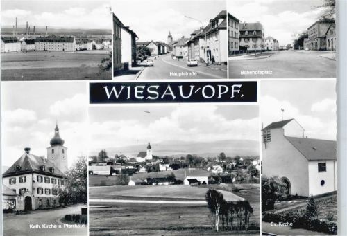 Wiesau Hauptstraße, Bahnhofsplatz, Kirche
