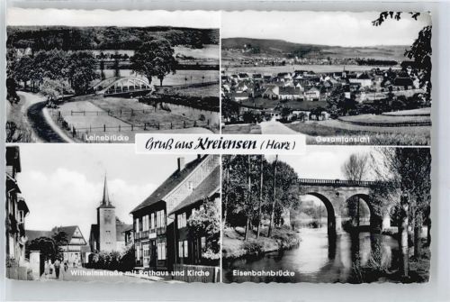 Kreiensen Wilhelmstraße, Rathaus, Kirche, Brücke