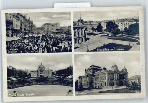 Zagreb Universität Palast Markt