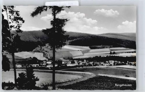 Rengshausen Gesamtansicht Baum Feld Berg