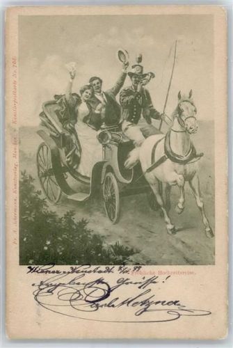 fröhliche Hochzeitsreise