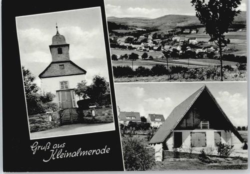 Kleinalmerode Gesamtansicht Baum Kirche Haus Wiese