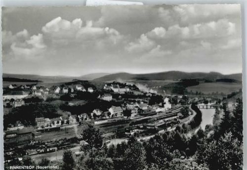 Finnentrop Foto-Karte, Bahnhof, Gesamtansicht